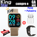 SMARTWATCH KING STAR + 2 BRINDES GRÁTIS